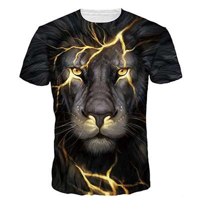 Lion print t shirt discount